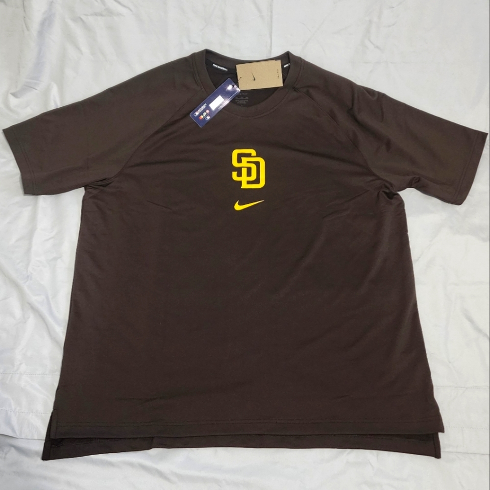 San Diego Padres Nike Brown MLB Authentic Collection Game Time Performance Shirt